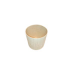 Vaso de Planta Pequeno em Madeira|Plástico 13,3x13,2cm Sustentável Marfim Tronco Evo Design